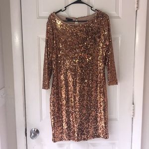 Gold sequence dress